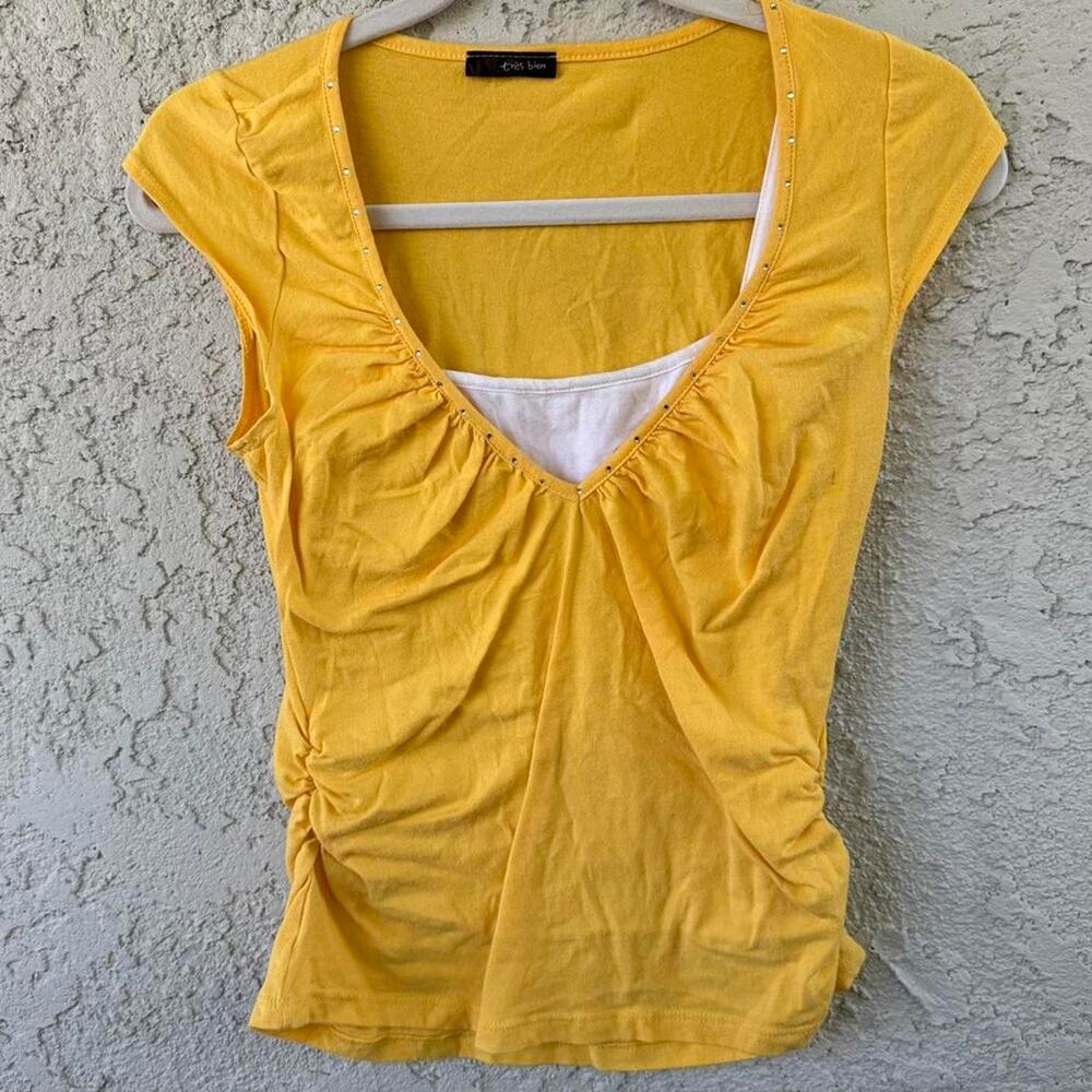 Y2k yellow top